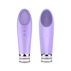 Cepillo de limpieza facial sónico recargable (2024) con compresas frías y calientes de silicona para una limpieza profunda.