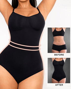 Body moldeador de abdomen sin costuras, sin mangas, paquete de 2